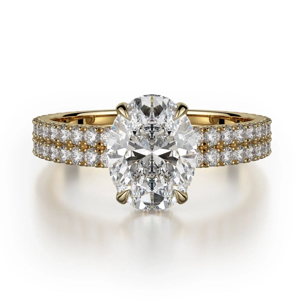MICHAEL M Engagement Rings 18K Yellow Gold Crown R746-2 R746-2YG