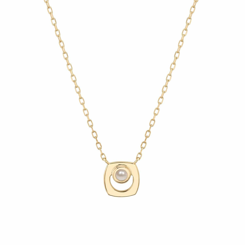 MICHAEL M Necklaces 14K Yellow Gold / Pearl - June Signature Birthstone Necklace CN435PE